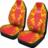 Marquesas Islands Car Seat Covers - Marquesas Islands Tiki Face Polynesian Tattoo Flag - 9 174914 - YourCarButBetter