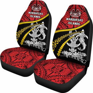 Marquesas Islands Shark Polynesian Car Seat Covers - Road To Hometown 4 102802 - YourCarButBetter