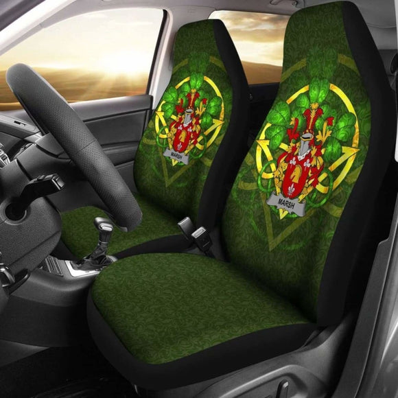 Marsh Ireland Car Seat Cover Celtic Shamrock (Set Of Two) 154230 - YourCarButBetter