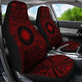 Marshall Islands Car Seat Cover - Marshall Islands Coat Of Arms Polynesian Red Black 105905 - YourCarButBetter
