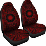 Marshall Islands Car Seat Cover - Marshall Islands Coat Of Arms Polynesian Red Black 105905 - YourCarButBetter