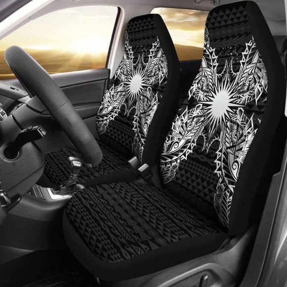 Marshall Islands Car Seat Cover - Marshall Islands Flag Map Black - 105905 - YourCarButBetter