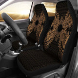 Marshall Islands Car Seat Cover - Marshall Islands Flag Map Gold - 105905 - YourCarButBetter