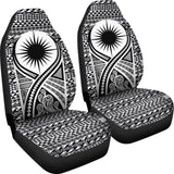 Marshall Islands Car Seat Cover - Marshall Islands Flag Polynesian Tattoo Black - 9 174914 - YourCarButBetter