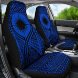 Marshall Islands Car Seat Cover - Marshall Islands Flag Polynesian Tattoo Blue - 9 174914 - YourCarButBetter