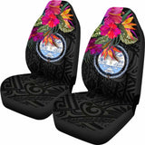 Marshall Islands Car Seat Covers - Hibiscus Polynesian Pattern - 232125 - YourCarButBetter