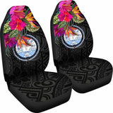 Marshall Islands Car Seat Covers - Hibiscus Polynesian Pattern - 232125 - YourCarButBetter