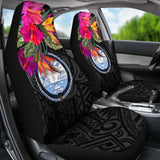 Marshall Islands Car Seat Covers - Hibiscus Polynesian Pattern - 232125 - YourCarButBetter