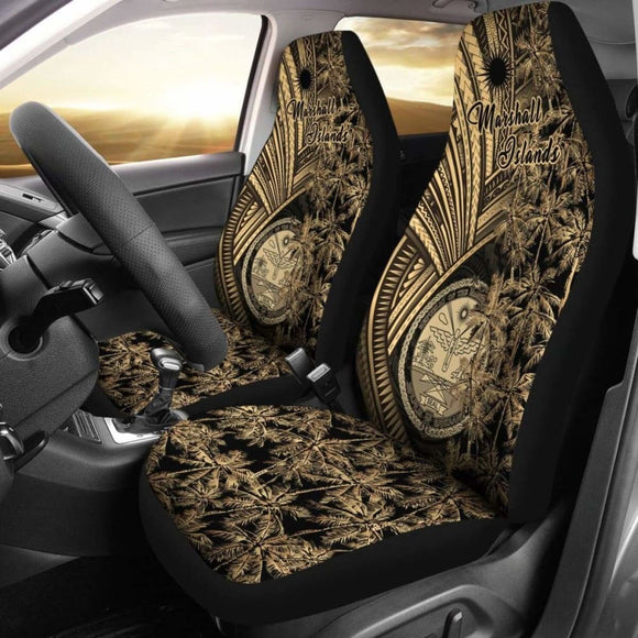 Marshall Islands Car Seat Covers Polynesian With Coconut Tree 105905 - YourCarButBetter