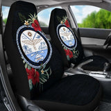 Marshall Islands Car Seat Covers - Marshall Islands Seal Hibiscus - 232125 - YourCarButBetter