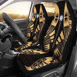 Marshall Islands Car Seat Covers - Marshall Islands Seal Polynesian Tattoo Gold - 9 174914 - YourCarButBetter