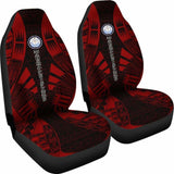 Marshall Islands Car Seat Covers - Marshall Islands Seal Polynesian Tattoo Red - 9 174914 - YourCarButBetter