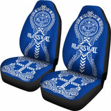Marshall Islands Car Seat Covers - Marshall Islands Seal Polynesian Tribal Blue - 105905 - YourCarButBetter