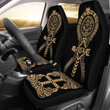Marshall Islands Car Seat Covers - Marshall Islands Seal Polynesian Tribal Gold - 105905 - YourCarButBetter