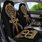 Marshall Islands Car Seat Covers - Marshall Islands Seal Polynesian Tribal Gold - 105905 - YourCarButBetter