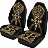 Marshall Islands Car Seat Covers - Marshall Islands Seal Polynesian Tribal Gold - 105905 - YourCarButBetter