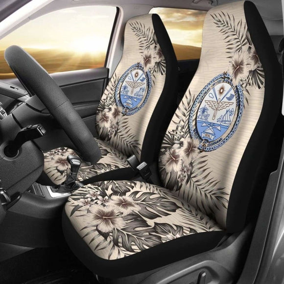 Marshall Islands Car Seat Covers The Beige Hibiscus (Set Of Two) 7 232125 - YourCarButBetter