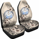 Marshall Islands Car Seat Covers The Beige Hibiscus (Set Of Two) 7 232125 - YourCarButBetter