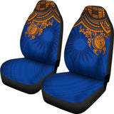 Marshall Islands Polynesian Car Seat Covers - Blue Turtle - Amazing 091114 - YourCarButBetter