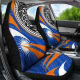 Marshall Islands Polynesian Car Seat Covers - Floral Pattern - 11 153908 - YourCarButBetter