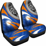 Marshall Islands Polynesian Car Seat Covers - Floral Pattern - 11 153908 - YourCarButBetter