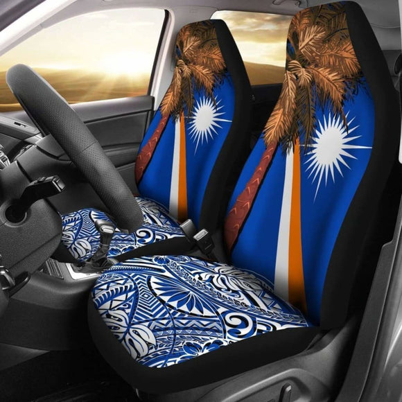 Marshall Islands Polynesian Car Seat Covers - Palm Tree - 39 153908 - YourCarButBetter