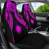 Marshall Islands Polynesian Car Seat Covers Pride Seal And Hibiscus Pink - 232125 - YourCarButBetter
