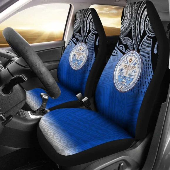 Marshall Islands Polynesian Car Seat Covers - Tattoo Pattern - 12 174914 - YourCarButBetter