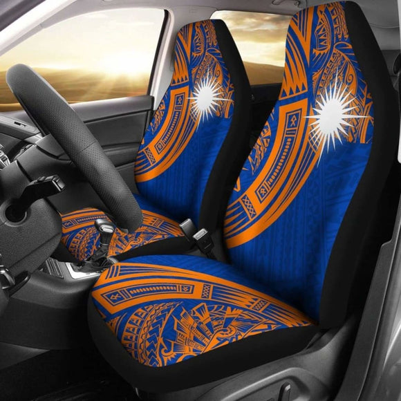 Marshall Islands Polynesian Car Seat Covers - Tribal Tattoo - 12 174914 - YourCarButBetter