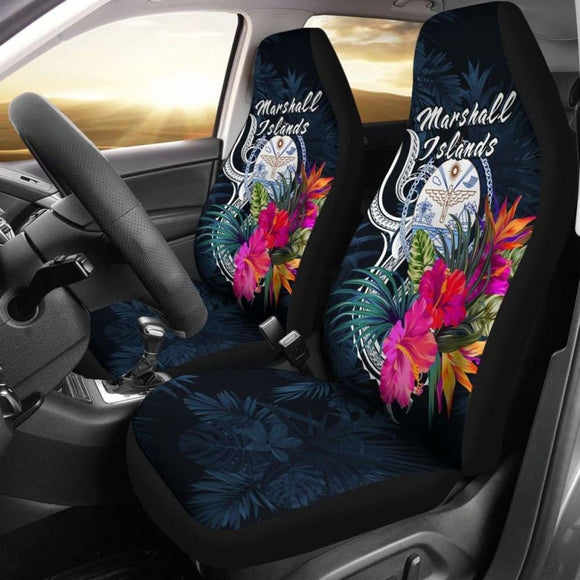 Marshall Islands Polynesian Car Seat Covers - Tropical Flower - 105905 - YourCarButBetter
