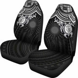 Marshall Islands Polynesian Car Seat Covers - White Turtle - Amazing 091114 - YourCarButBetter