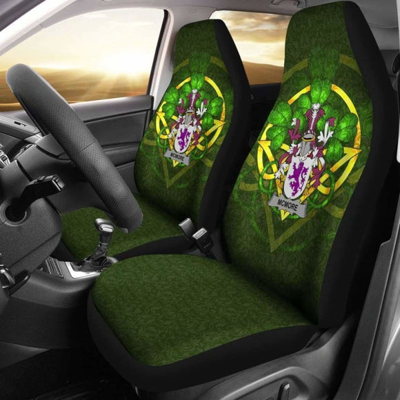 Mcmore Or More Ireland Car Seat Cover Celtic Shamrock (Set Of Two) 154230 - YourCarButBetter