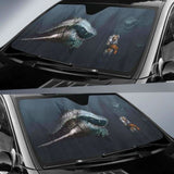 Megalodon Shark Auto Sun Shades 085424 - YourCarButBetter