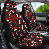 Merry Christmas Candy Santa Hat Printed Car Seat Covers 212303 - YourCarButBetter