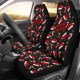 Merry Christmas Candy Santa Hat Printed Car Seat Covers 212303 - YourCarButBetter