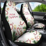 Merry Christmas Candy Xmas Tree Printed Car Seat Covers 212303 - YourCarButBetter