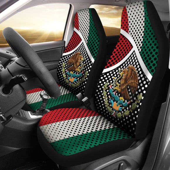 Mexican Flag Car Seat Cover Circular Dot Pattern 550317 - YourCarButBetter