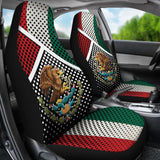 Mexican Flag Car Seat Cover Circular Dot Pattern 550317 - YourCarButBetter