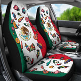 Mexico Flag And Symbols Car Seat Covers 174510 - YourCarButBetter