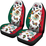 Mexico Flag And Symbols Car Seat Covers 174510 - YourCarButBetter