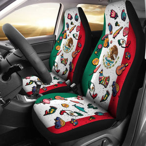 Mexico Flag And Symbols Car Seat Covers 174510 - YourCarButBetter