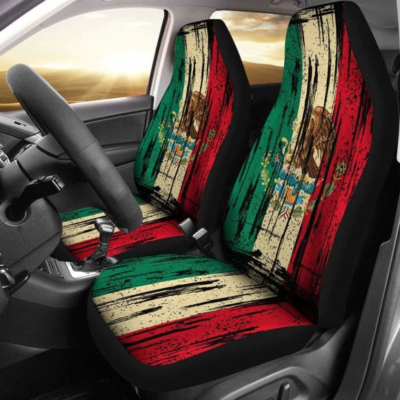 Mexico Grunge Flag Car Seat Cover 1 153908 - YourCarButBetter