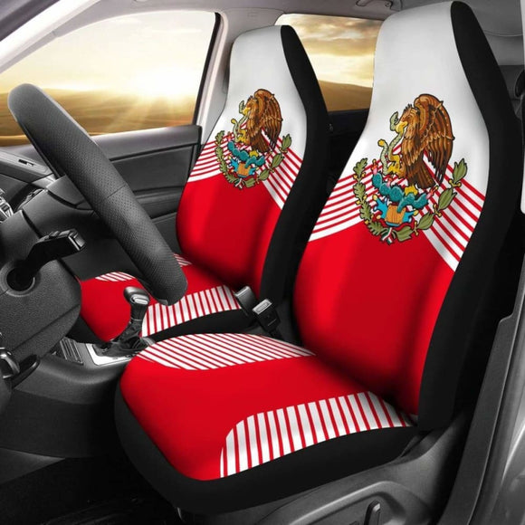 Mexico Red Coat Of Arms Car Seat Covers 2 153908 - YourCarButBetter