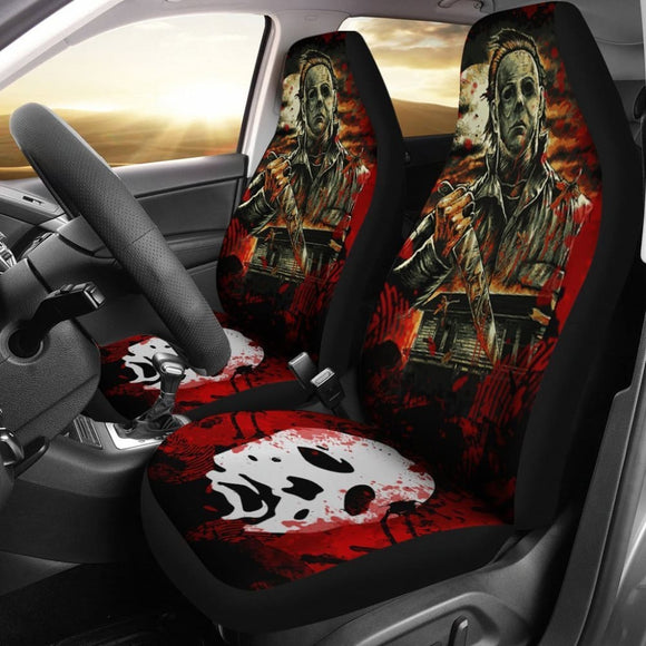 Michael Myers Car Seat Covers Horror Movie Fan Gift 101819 - YourCarButBetter