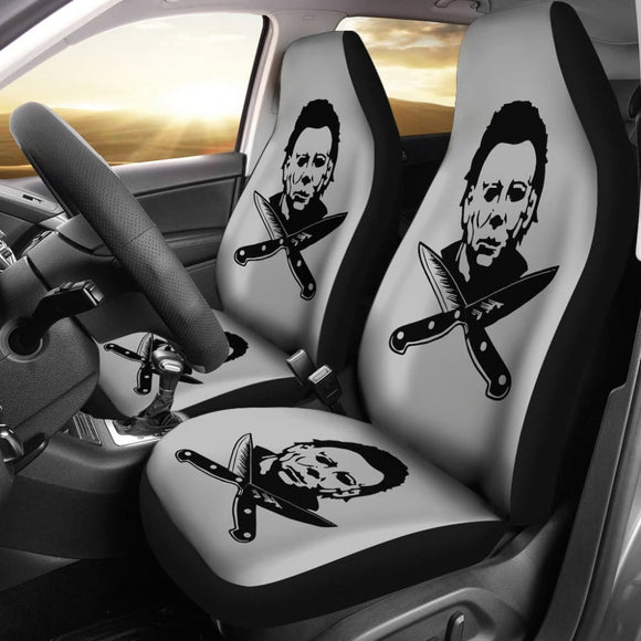 Michael Myers Horror Chef’s Knife Car Seat Covers 212903 - YourCarButBetter