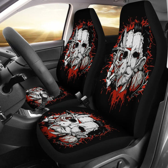 Michael Myers Jason Voorhees Freddy Krueger Leatherface Car Seat Covers 210101 - YourCarButBetter