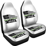 Military Thin Green Line American Flag Car Seat Covers 213003 - YourCarButBetter