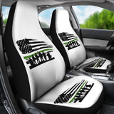 Military Thin Green Line American Flag Car Seat Covers 213003 - YourCarButBetter