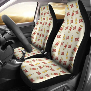 Miller High Life Car Seat Covers Beer Lover Gift Idea 195016 - YourCarButBetter