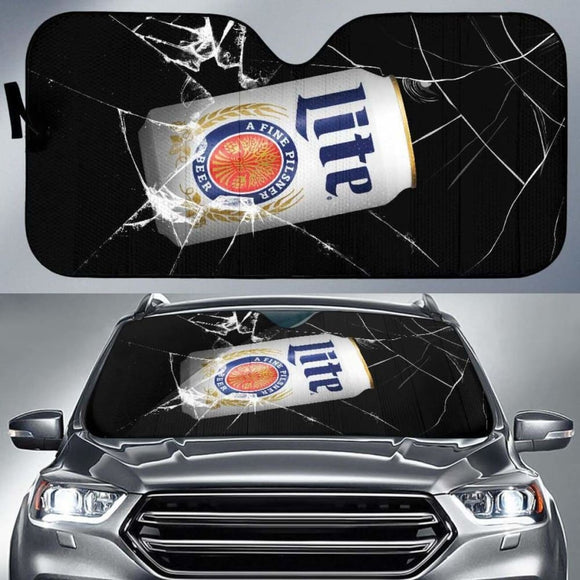 Miller Lite Auto Sun Shade Car Sun Visor Funny Beer Lover 102507 - YourCarButBetter